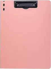 INCAUCA Foldable Clipboard Folder, Folding Clipboards with Pen Holder & Cover, Standard A4 Letter Size Clip Board, 32 x 23.5 cm Clipboard Folio for Nursing School Office (Pink)