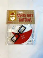 SANTA FACE BUTTONS crafts kit 9 buttons total