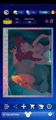 Megara & Hades Legendary 1/100 Disney Topps (Digital Card) Refractor