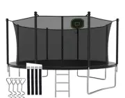 CITYLE Universal Replacement For 12ft Trampoline Zippered Safety Enclosure Net.