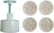 200g Mold Hand Press Stamps Pastry Gadgets Moon Cake Maker With 3D Flower Rose Shaped Patterns