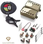 EMG James Hetfield JH Gold Active Humbucker Set Short Shaft Pots & Wires (TUNER)
