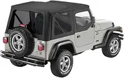 Pavement Ends by Bestop 51197-35 Replay Black Diamond Soft Top with Tinted Back Windows for Jeep Wrangler