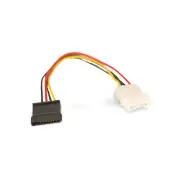 6in SATA Power Cable Connector 4 Pin Molex to 15 Pin - Multi