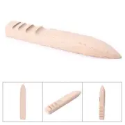 Flat Shape Wood Edge Slicker Burnishing Leather Craft Handwork Handmade DIY Tool