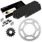 Black O-Ring Drive Chain & Sprockets Kit for Kawasaki EX250F Ninja 250R 1988-07