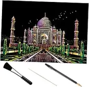 1 Set Scratch Picture Arts and Crafts for Adults Present Scraper Tool Scratch Painting Scratch Off Notes Scratch Drawing Papers Scratch Papers for Black Bamboo