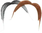 Set of 2 False Mustaches for Men, Beard, False Facial Hairs for Role -Playing, Carnival, Cosplay
