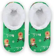 [Caihoyu] Kids Girls Boys Closed Back House Slippers Fuzzy Fleece Anti-Slip Rubber Sole Warm Home Slippers Bedroom Home Office Travel Yoga