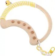 ROMISBABA Parakeet Bird Toy Interactive Swing Perch for Cockatiels and Small Parrots Bird Cage Stand Chew Toy Wood Parrot Chewing Toy Cages Accessories