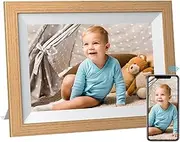 [Kodak] Classic Photo Frame 10-inch Wi-Fi Enabled RCF-1012W in Natural Wooden Frame Bundled with Two Extra Frames in Black and White 32GB Internal Memory, 10GB Cloud Storage Upgraded to USB-C Port