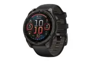 Garmin Fenix 8 AMOLED Sapphire Smart Sports Watch (Carbon Grey DLC Titanium with Black and Pebble Grey Band, 47mm)