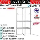 Devanti Electric Heated Towel Clothes Rail Rack Bathroom Airer Dryer Warmer Rail