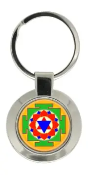 Krishna Yantra Hindu Key Ring