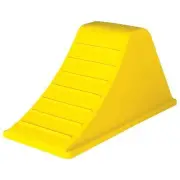 Checkers Wheel Chock,12-1/4 In H,Urethane,Yellow AT3514-AC-Y Checkers