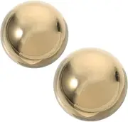 2pcs Brass Health Balls for Meditation and Fitness Decorative Orbs for Home Decor and Centerpiece Table Decorations Polished Gold Color for Stylish Ambiance