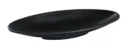 Yanco China BP-4112 Black Pearl Asian Style Melamine 12" x 4.5" Deep Plate