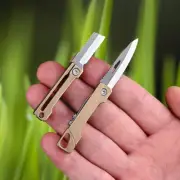 Brass Foldable Knife Mini EDC Keychain Outdoor Camping Portable Pocket Tool