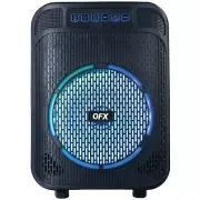 QFX BT-67 6.5" Rechargeable PA Speaker +TWS-Bluetooth +USB/SD/AUX/FM +LED Lights