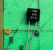 Capacitors Tantalum TIM186M015POY Mallory 18uf 15v Radial Precision Molded 2pcs