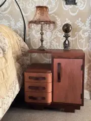 Vintage solid wood bedside tables
