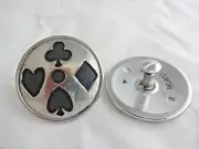 Pair Jeremiah Watt Concho 1 3/4 Card Suit Screw Back Bridle Western Horse Tack
