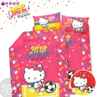 在飛比找momo購物網優惠-【享夢城堡】雙人床包涼被四件組(HELLO KITTY 20