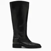 Black leather boot