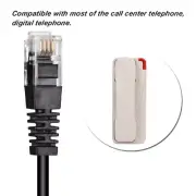 Call Center Headset Telephone Corded Wired Microphone Office Head Phone RJ11 Fit