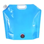10L Collapsible Water Container Bag with Spigot Emergency Water Storage Blue