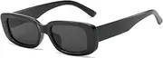 [MIDEJACY] Rectangle Sunglasses for Women Men Trendy Fashion Retro, 90s Y2K Vintage Narrow Square Frame Sunglasses Cool