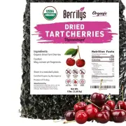 5 lb Organic Dried Tart Cherries - Zesty Unsweetened Treat for Healthy Living
