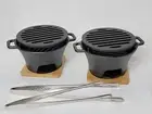 HAWOK Cast Iron Smores grill Mini Hibachi Grill Mini Portable Hibachi Stove s...