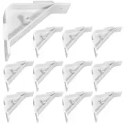 Pack of 12 Plastic Corner Brackets Stand for Cabinet and Shelf Furniture Support