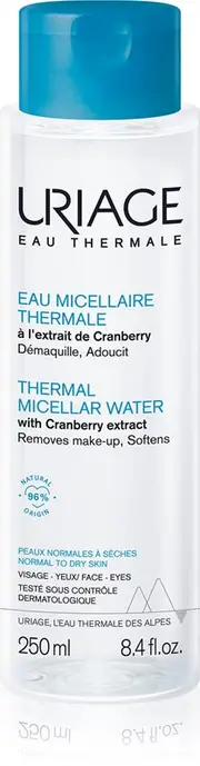 Uriage Thermal Micellar Water - Removes make-up & softens - Normal to Dry Skin 250 ml