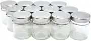12 Pieces of 5Oz Glass Spice Bottles Spice Jars with Silver Metal Lids by U-Pack