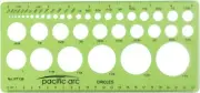 Pacific Arc 40 Circles Template 1/32" to 1 5/8", inch and Metric Graduations