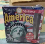 VTG 2002 Card Game Minute Madness AMERICA W/Timer Test Knowledge On USA Cities