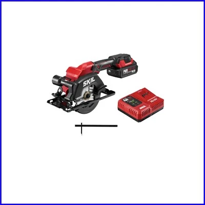 Compact Brushless Circular Saw Kit - 20V, Up to 6,000 RPM, Lightweight & Red