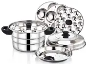 Multi-Purpose Stainless Steel Pot Idly Maker with Steamer Cooker