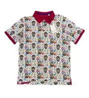 Robert Graham Kennedy Colorful Skull Heads Geometric Polo Shirt Men’s Medium New
