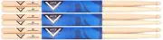 5B Wood Tip Hickory Drum Sticks, 3 Pair (VS3P5BW)