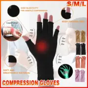 Arthritis Compression Gloves Hand Support Pain Relief 4Colours Fingerless Gloves
