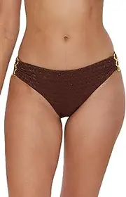 [Trina Turk] Women's Glimmer Hipster Bikini Bottom, Cheeky Coverage, Swimwear Separates