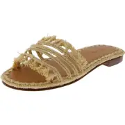 Carrie Forbes Womens MARS Slip On Open Toe Casual Flat Shoes Shoes BHFO 9233