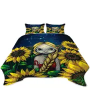 Cool Zodiac Art Leo Sunflower Night Elf Girl Coverlet