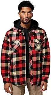 [Hard Yakka] Men's Quilted Flannel Hooded