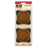 LED Autolamps Amber Rear Indicator Light Coloured Lens 8 LED Lamp Twin Blister