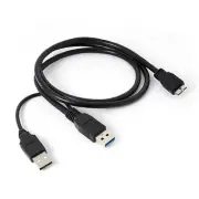 USB 3.0 Male to Micro B Y Cable Adapter Converter External Move Hard Disk Drive