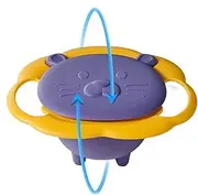 Tazón Gyro Para Niños Pequeños, Tazón Sin Derrames Para Niños, Cuenco Giratorio Antiderrames Para Niños Pequeños | Cuenco Liso Giroscópico Giratorio De 360 ​​grados Anticaída Para Niñas Y Niños Niños